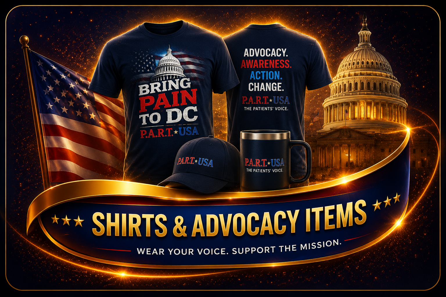P.A.R.T. USA Shirts and Advocacy Items